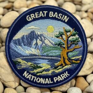 Great Basin National Park Patch – 3 Inch Embroidered Mountain Landscape